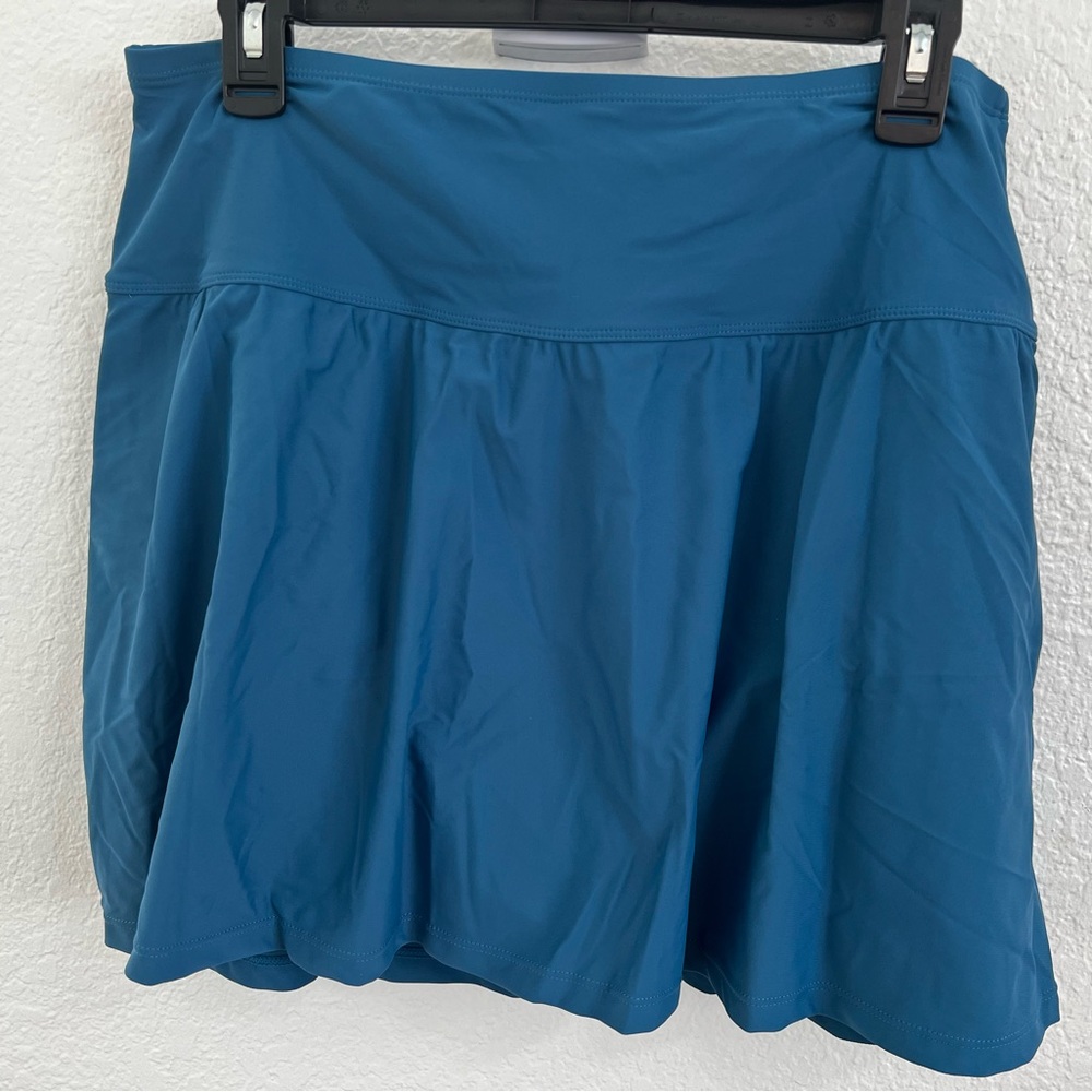 Shapermint, Essentials High Waisted Full Coverage Swim Skirt, 2XL, Ocean Blue